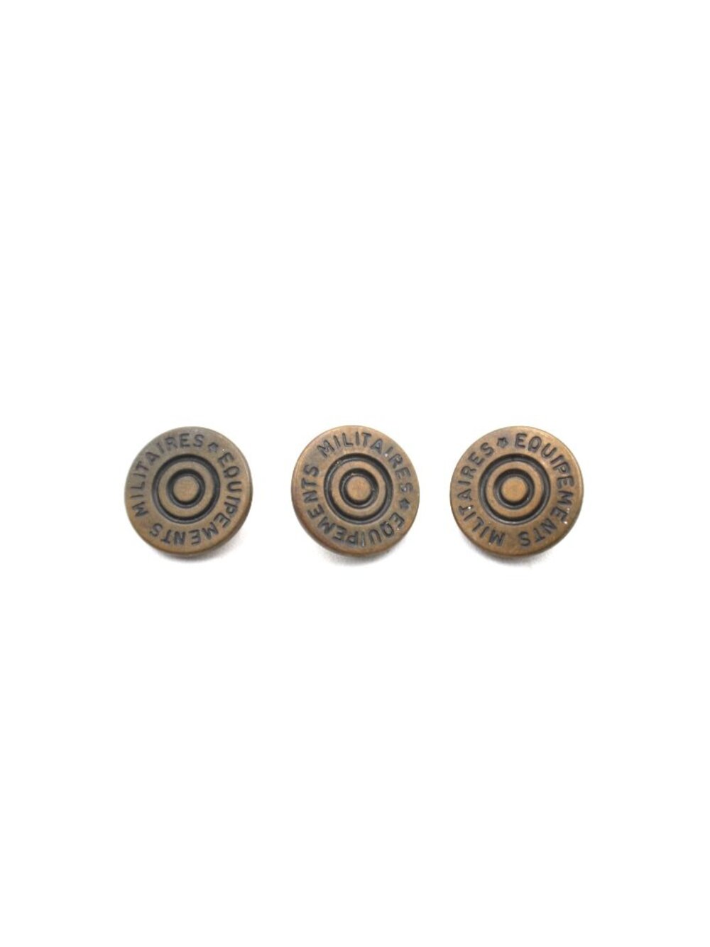 Lot 3 Vtg Militaires Equipment Brass Shank Buttons 3 Pcs 0.75" Collector Sewing